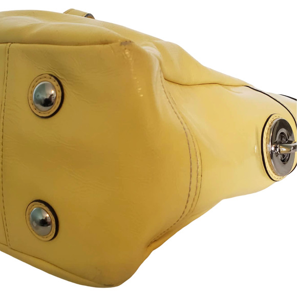 Coach Patent Leather Pleated Gallery Tote Bag F13761 - Picture 9 of 12